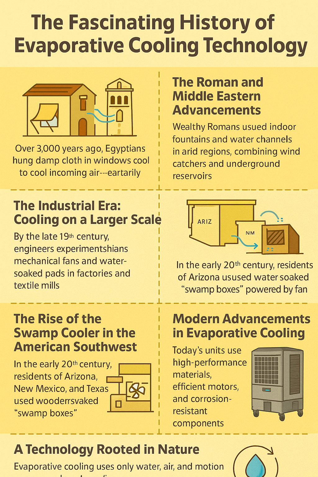 The Fascinating History of Evaporative Cooling Technology